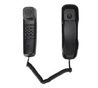 Téléphone Filaire Mural pour Hôtel de Bureau à Domicile avec Fonction de Rappel Muet (Noir)