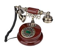 Téléphone filaire rétro européen à bouton-poussoir, cadran pour décoration classique à la maison, vintage et antique pour cadeaux/salon