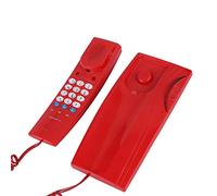 Téléphone Filaire Rouge, téléphone Fixe Mural avec indicateur d'appels entrants Support Pause Muet pour hôtel de Bureau à Domicile