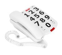Téléphone Filaire Seniors à Gros Boutons - Sonnerie Forte pour Troubles de l'Audition et de la Vision - Téléphone Fixe de Bureau pour Maison et Bureau