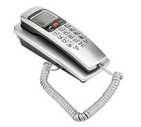 Téléphone Filaire, Téléphones Fixes pour Téléphone Mural Domestique avec Identification de L'appelant Standard FSK/DTMF, Rappel, Fonction de Relecture à Une Touche (Argent)