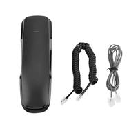 Téléphone Fin, antibruit, Montage Mural, téléphone Filaire de Base, Recomposition du dernier numéro, téléphone Fixe Filaire, téléphones Fixes Anti-interférences pour Le Bureau à (Noire)