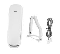 Téléphone Fin, antibruit, Montage Mural, téléphone Filaire de Base, Recomposition du dernier numéro, téléphone Fixe Filaire, téléphones Fixes Anti-interférences pour Le Bureau à (Blanche)