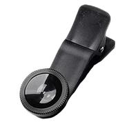 Téléphone Fisheye Lens 3 in1 Wide Angle Fish Eye Macro Lenses Clip-on Universal Lens Black