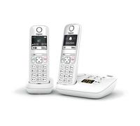 Gigaset Téléphone sans fil AS690A Duo avec répondeur - Blanc
