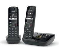 Téléphone Fixe AS690 A Duo Noir - GIGASET - Répondeur 20 min - Mains-libres performant - Affichage ultra-lisible