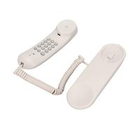 Téléphone Fixé au Mur, Téléphone Fixe Filaire Multifonctionnel à Gros Boutons avec Fonction de Rappel Muet pour Bureau à Domicile Hôtel (Blanc)