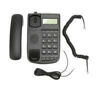 Téléphone fixe de bureau avec grandes touches, téléphone filaire anti-interférences pour la maison et le bureau, fonctions calculatrice et