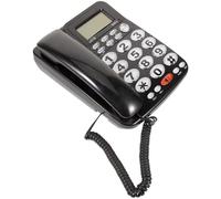 Téléphone Fixe de Bureau Commercial Anglais Noir en PVC | Communication, Navigation Simple, Installation Conviviale, Look Classique Moderne, Fournitures de Bureau