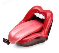 Téléphone fixe en forme de lèvres rouges de style moderne, téléphone filaire décoratif à bouche bruyante, pour maison, hôtel, bureau