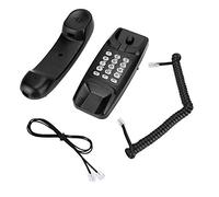 Téléphone Fixe, Extension Murale sans Identification de L'appelant Alimenté par Ligne Téléphonique Téléphone à Domicile avec Fonction Flash et Fonction de Sourdine D'appel(Noir)