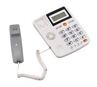 Téléphone Fixe Filaire de Bureau Téléphone Filaire à Grosses Touches pour Personnes âgées Téléphone avec écran LCD Recomposition Flash Fonctions Mains Libres Double Port pour Le (Blanc)