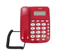 Téléphone Fixe Filaire Multifonction avec Écran LCD / Redial / Alarme Rouge