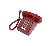 Téléphone Fixe Filaire pour la Maison, Téléphone Filaire à Bouton-Poussoir Fonctionnement sur Une Ligne Sonnerie métallique Témoin Lumineux