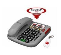 Téléphone fixe filaire senior avec télécommande SOS sans fil SNT-60