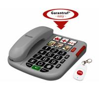 Téléphone fixe filaire senior avec télécommande SOS sans fil SNT-60 Simvalley Communications