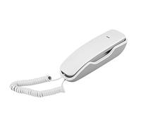Téléphone Fixe Filaire, Téléphone Mural Anti-interférence, Dernier Numéro Recomposé, Mise en sourdine pour Maison, Bureau, Hôtel.(Blanc)