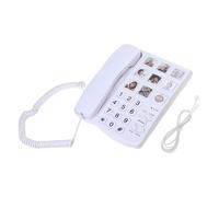 Téléphone fixe fixe à grand bouton avec haut-parleur et dernier numéro de rappel