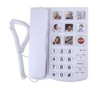 Téléphone fixe fixe à son réglable avec de grands boutons Fonction mémoire pour personnes âgées Grand bouton Téléphone