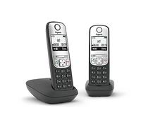 Gigaset A690 Duo Téléphone analogique Identification de l'appelant Noir, Argent