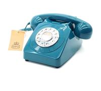 GPO Téléphone fixe 746 Push – rétro bouton poussoir – compatible box Internet – Azur