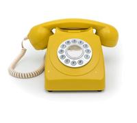 Téléphone fixe - GPO - 746 - Jaune - Filaire - Sonnerie cloche traditionnelle
