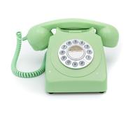 GPO Téléphone fixe GPO 746 – bouton poussoir rétro – Vert