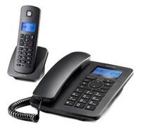 Téléphone fixe motorola c4201 combo dect (2 pcs) noir Noir G