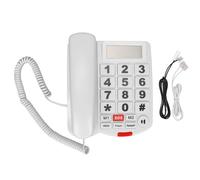 Téléphone fixe pour seniors : grandes touches physiques, numéros faciles à composer, fonctions auditives améliorées, sonnerie puissante,