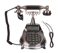 Téléphone fixe rétro avec combiné suspendu, téléphone vintage au design européen classique, écran LCD numérique, système de réduction du