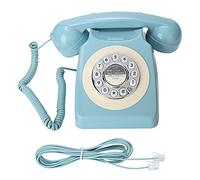 Téléphone Fixe Rétro, CT-8019 Téléphone Vintage Classique à l'Ancienne avec Sonneries à Cadran Téléphone de Bureau avec Double Gong pour la Maison et Le Bureau