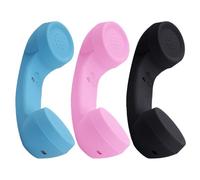 Téléphone Fixe Rétro - Rechargeable Protection Anti Radiations | Récepteur Ligne Filaire avec Poignée Ergonomique | Appareil Maison Bureau Salon École Hôpital Cuisine Décoration Vintage