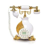 Téléphone Fixe rétro, Téléphone à Bouton-Poussoir Antique, téléphone de Bureau à accès commuté, résine, métal, Multicolore, Cadeau, décoration(Gold)