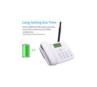 Téléphone fixe sans fil 4G compatible avec carte SIM GSM 850/900/1800/1900 MHz avec alarme