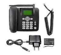 Téléphone fixe sans fil 4G, compatible GSM 850/900/1800/1900 MHz, carte SIM, téléphone sans fil avec antenne, radio-réveil, blanc