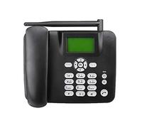 Téléphone fixe sans fil 4G Support téléphone de bureau GSM 850 900 1800 1900 MHz Carte SIM sans fil avec horloge SMS Fonction pour maison, centre d'appel, bureau, entreprise hôtel