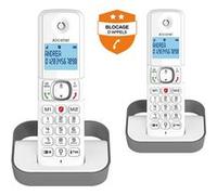 Téléphone fixe sans fil Alcatel F860 Duo Blanc et Gris Gris E