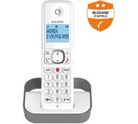 Alcatel Téléphone fixe sans fil F860 Solo avec blocage d'appels indésirables Gris