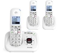 Alcatel Téléphone sans fil XL785 Voice Trio – DECT, répondeur, grand écran, grandes touches – Blanc