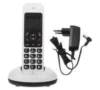 Téléphone Fixe sans Fil Écran LCD Extensible à Grands Boutons, Bureau | Affichage Clair, Usage Bureau, Modèle Aaa Ac220, ABS Électronique Aimant, Blanc