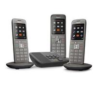 "CL660A Trio" Téléphone DECT sans fil, 3 combinés, LCD 2.4" couleur rétroéclairé, répertoire 400 contacts, base séparée, répondeur 55 minutes, micro USB, jack 2.5 mm, couleur anthracite