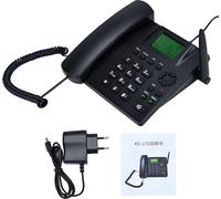Téléphone Fixe Sans Fil GSM Quad Band-Double SIM,Multi-Langues,Grand Écran Rétro-Éclairé,Bureau Avec Câble