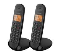 Logicom Iloa 255T - Téléphone sans fil - système de répondeur avec ID d'appelant - DECT\GAP - (conférence) à trois capacité d'appel - noir + combiné supplémentaire