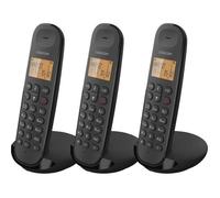 Logicom Iloa 350 - Téléphone sans fil avec ID d'appelant - DECT\GAP - (conférence) à trois capacité d'appel - noir + 2 combinés supplémentaires
