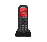 Maxcom MM39D-SE Téléphone portable sans fil pour la maison et le bureau avec carte SIM - Pas besoin de ligne fixe - Chargeur de bureau USB-C - Prise britannique - Noir