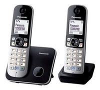 Téléphone Fixe sans fil Panasonic KX-TG6812 Dect Duo Noir Noir G