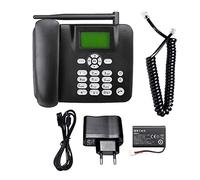 Téléphone Fixe sans Fil - Téléphone de Bureau GSM 2G avec Batterie 3000 mAh et antenne Externe - Prend en Charge la Fonction SMS GSM 850 900 1800 1900 MHz et l'identification de (Prise UE)