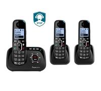 Téléphone fixe senior - AMPLICOMMS - Bigtel 1583 - Sonnerie amplifiée 90dB - 3 mémoires - Grand écran