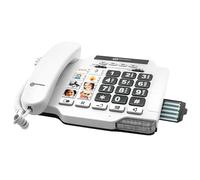 Téléphone Fixe Senior Amplifié 30dB Touches photo PhotoPhone 100 Geemarc Blanc