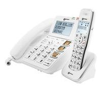 Téléphone Fixe Senior Amplifié + Combiné Additionnel Répondeur Geemarc Blanc